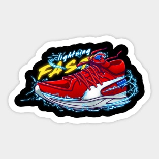 Lightning Fast Sneakers Sticker